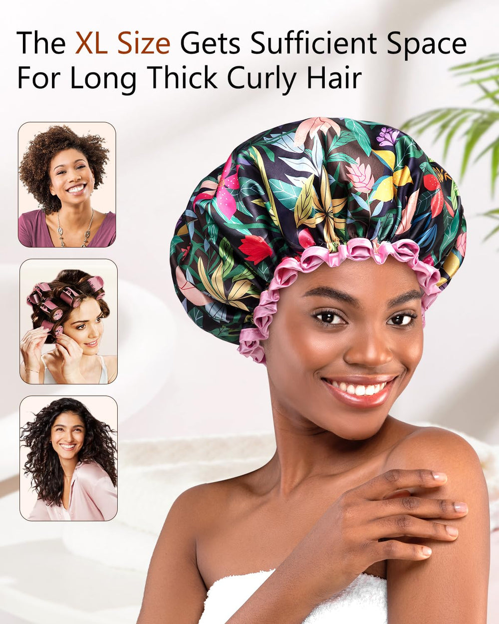 Mikimini travel friendly shower cap keeps hair dry on trips