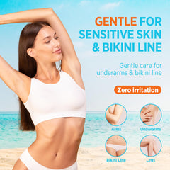 Milakos Painless Hair Removal Cream used on underarms for gentle, irritation-free depilation