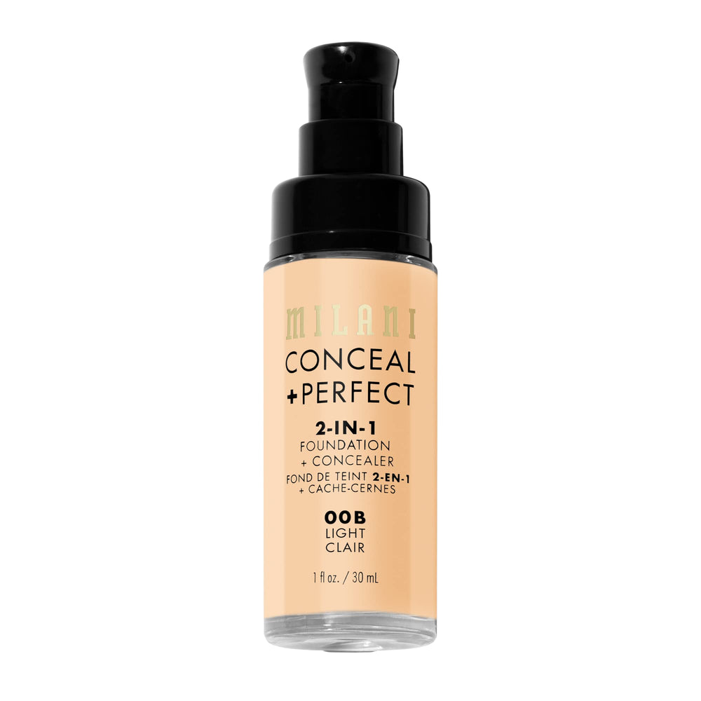 Milani 2-In-1 concealer-foundation swatch on arm shows shade depth and undertone suitability.