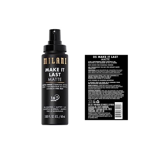 Milani aplicación en zigzag para fijar maquillaje de forma segura.