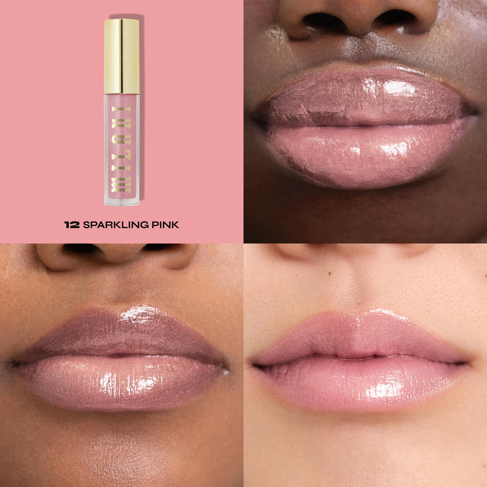 Milani brillo labial nutritivo, textura cremosa para un brillo suave.