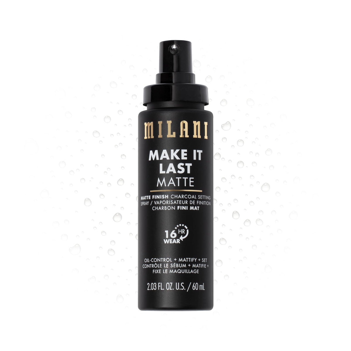 Milani bruma fijador primer carbón mate: acabado suave y mate todo el día.
