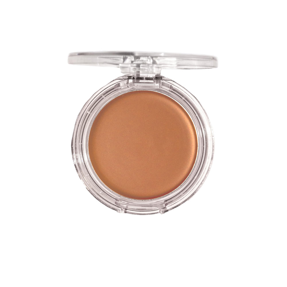 Milani Cheek Kiss Cream Bronzer Spilling Tea brush blend creates a soft contour