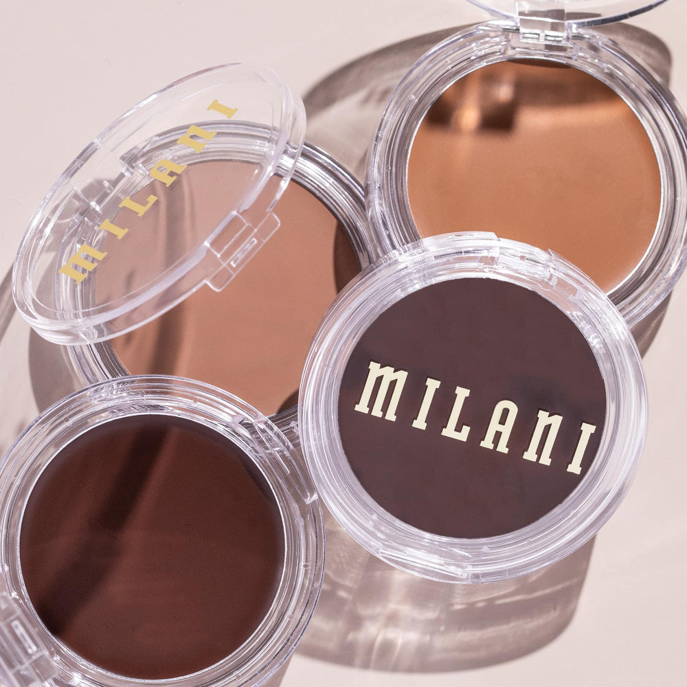 Milani Cheek Kiss Cream Bronzer Spilling Tea fingers for quick, buildable coverage