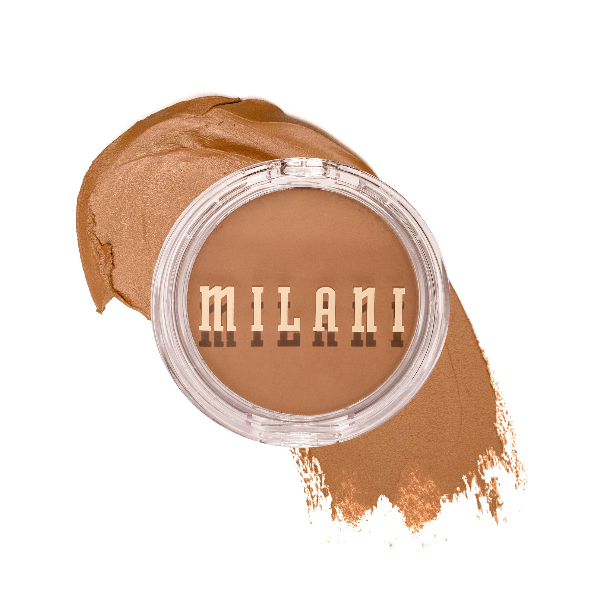 Milani Cheek Kiss Cream Bronzer Spilling Tea swatch shows natural warmth for everyday glow