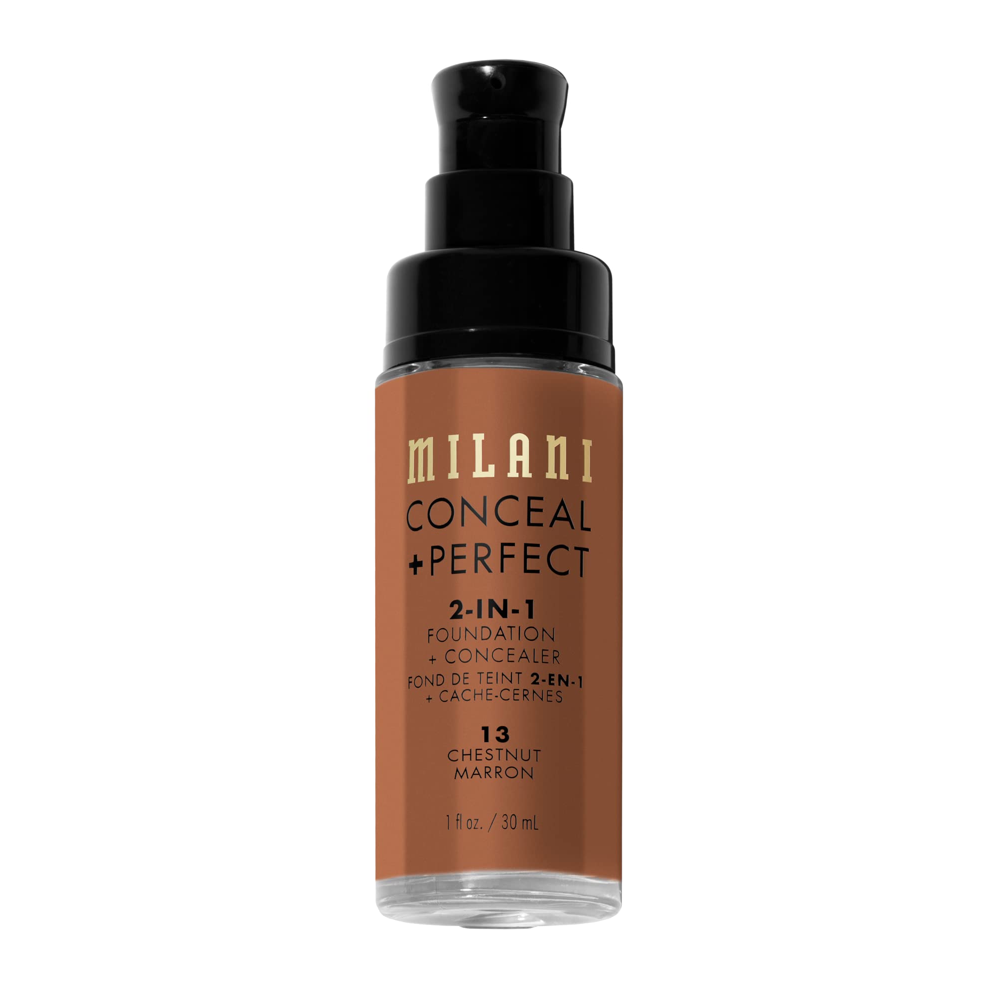 Milani Conceal and Perfect finish graphic indicates satin-matte skin