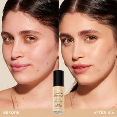 Milani Conceal + Perfect 2-in-1 creamy nude tube offers blendable coverage.