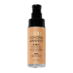 Milani Conceal + Perfect acabado satinado-mate, aspecto natural de diario.