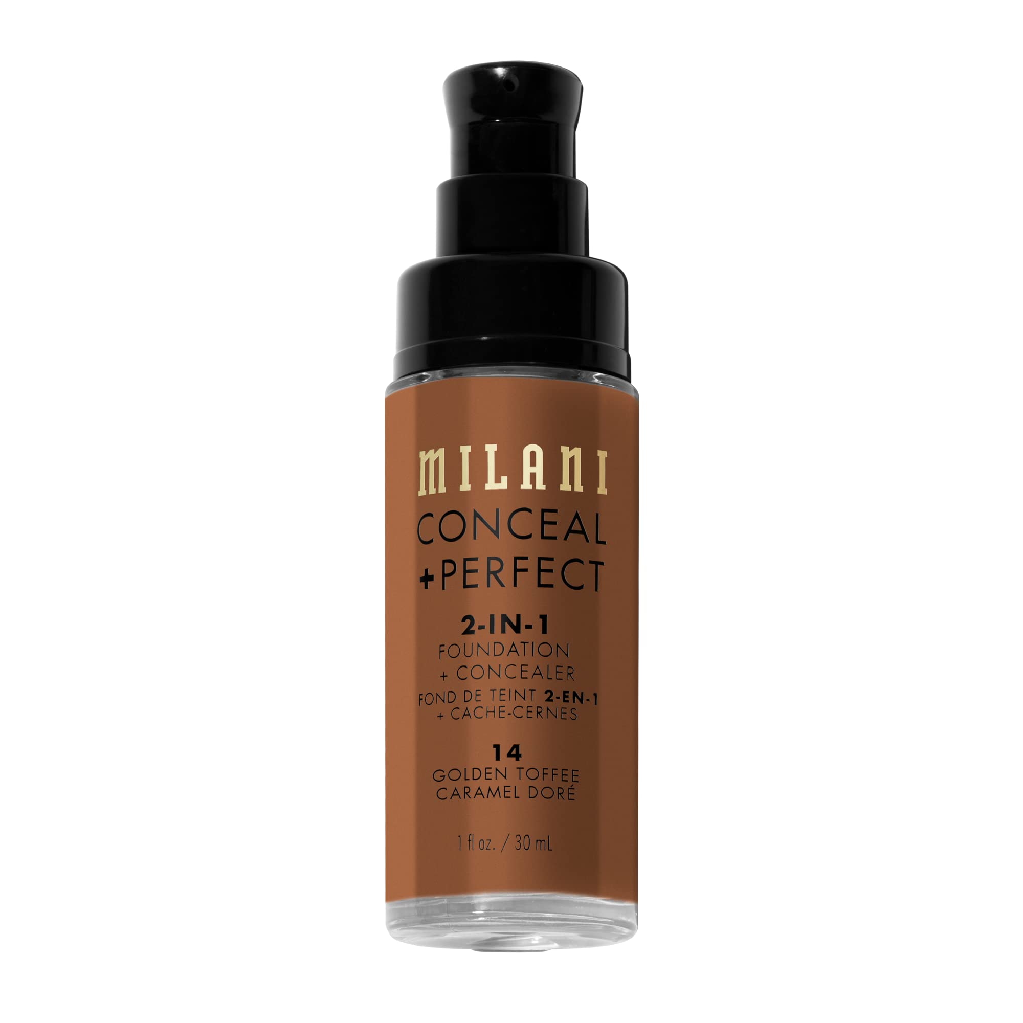 Milani Conceal + Perfect: acabado satin- mate para un look natural.