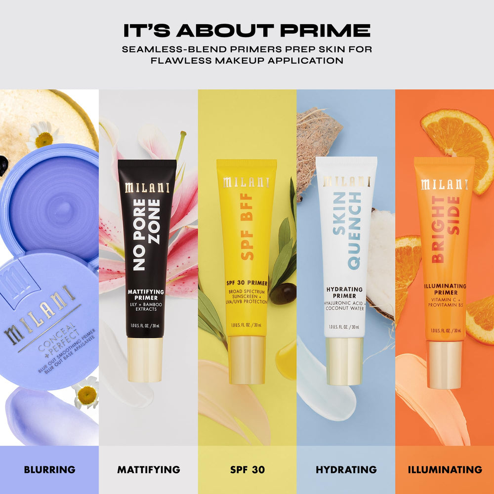 Milani Conceal + Perfect Blur Out Primer blue-light shield protects skin during screen time