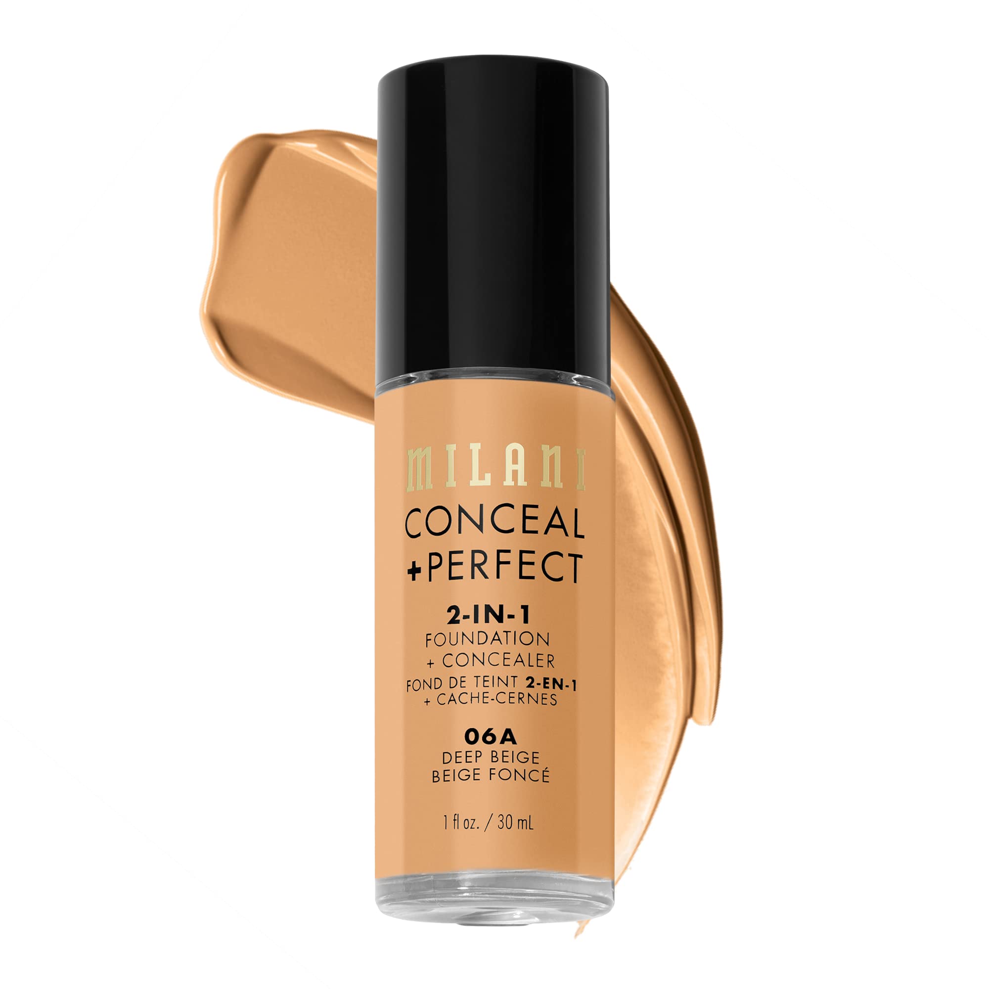 Milani Conceal + Perfect bottle with pump for long-lasting coverage