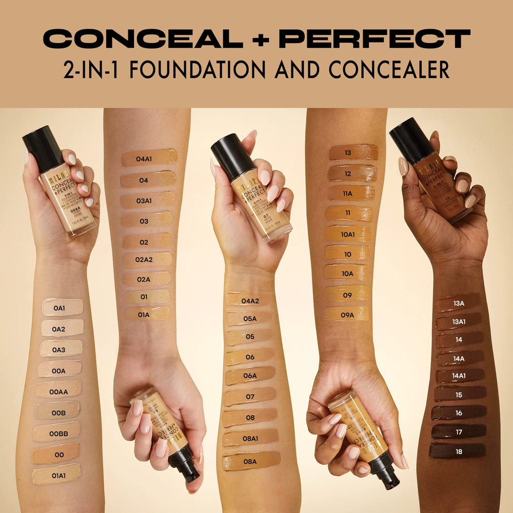 Milani Conceal + Perfect cobertura duradera y resistente al agua.