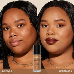Milani Conceal + Perfect cream formula close-up supports lightweight full coverage.