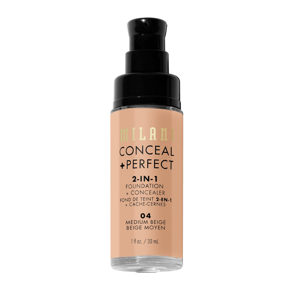 Milani Conceal + Perfect satin-matte finish visible on skin for natural look