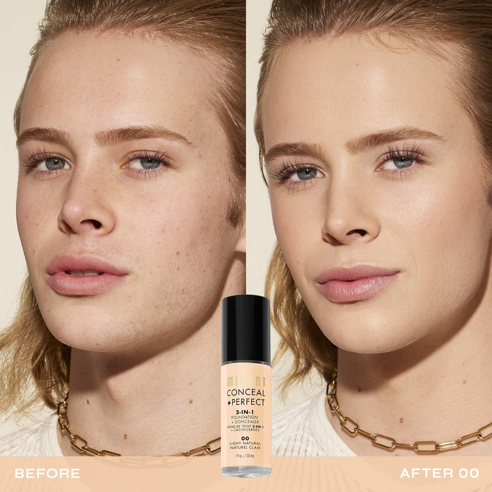Milani Conceal + Perfect Light Natural under-eye concealment example.
