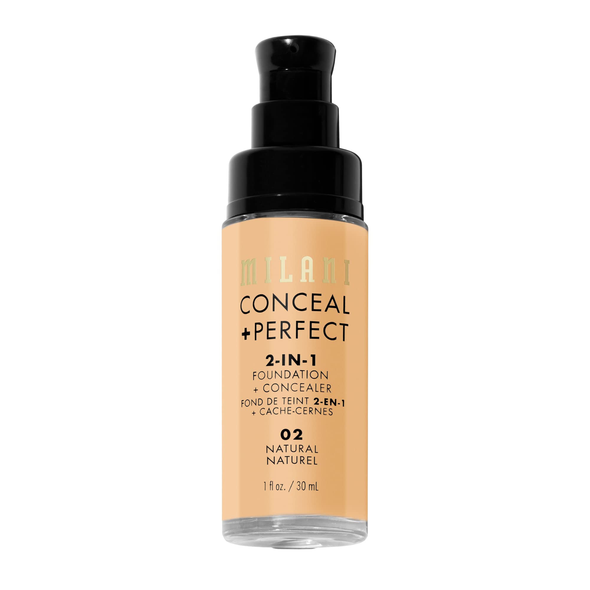 Milani Conceal + Perfect: fórmula resistente al agua para uso diario.