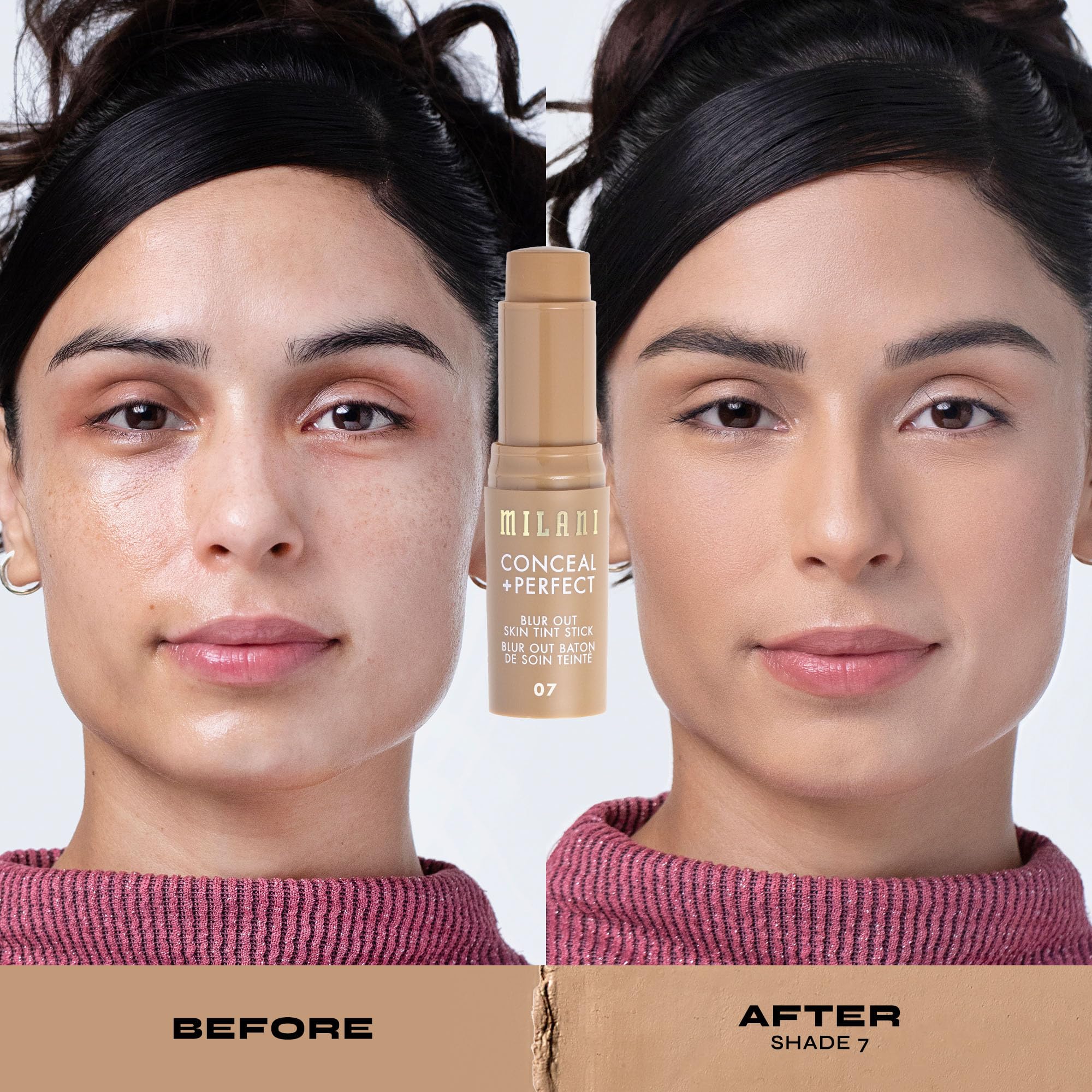 Milani Conceal + Perfect Stick: tono 07 para piel media con subtono cálido