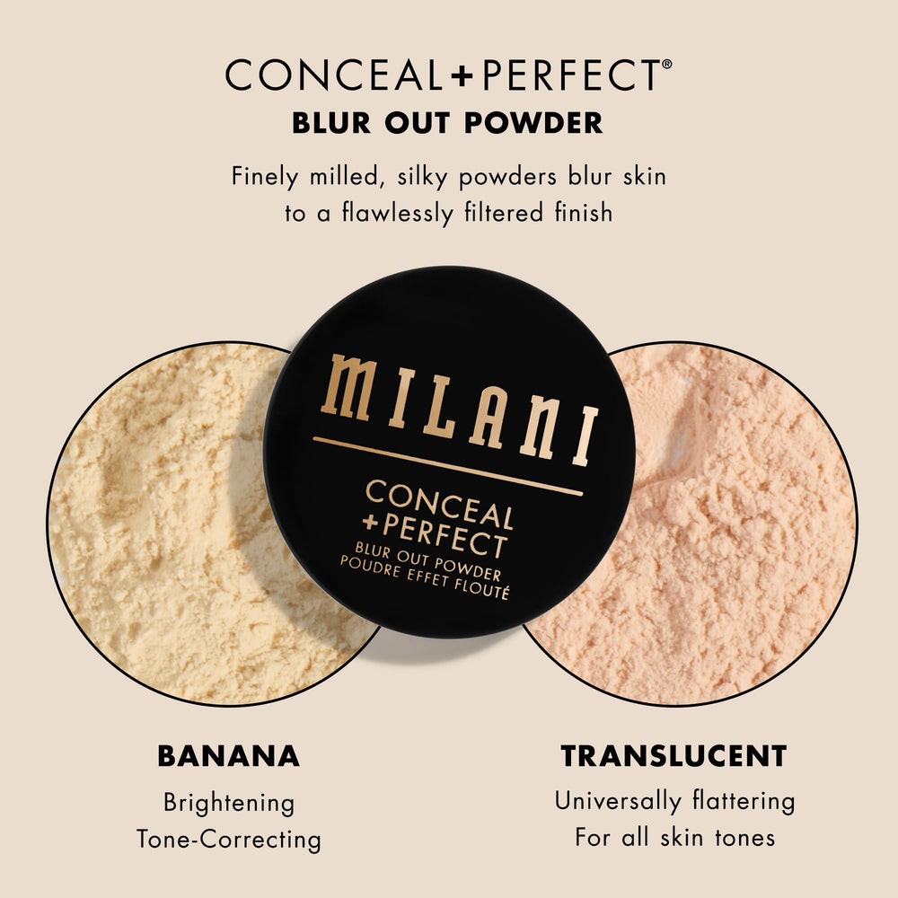 Milani cruelty-free PETA-certified powder suitable for diffusing makeup throughout the day.
