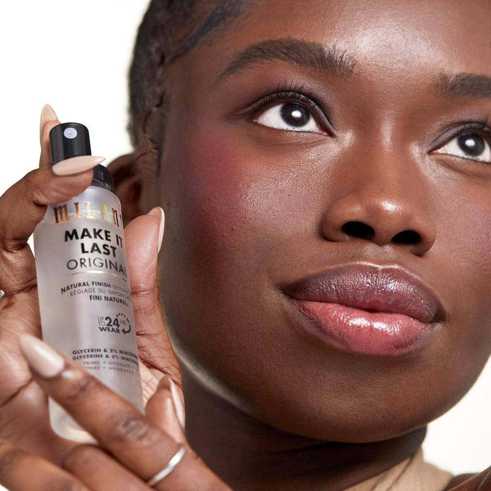 Milani Illuminating finish graphic shows dewy glow for radiant complexion