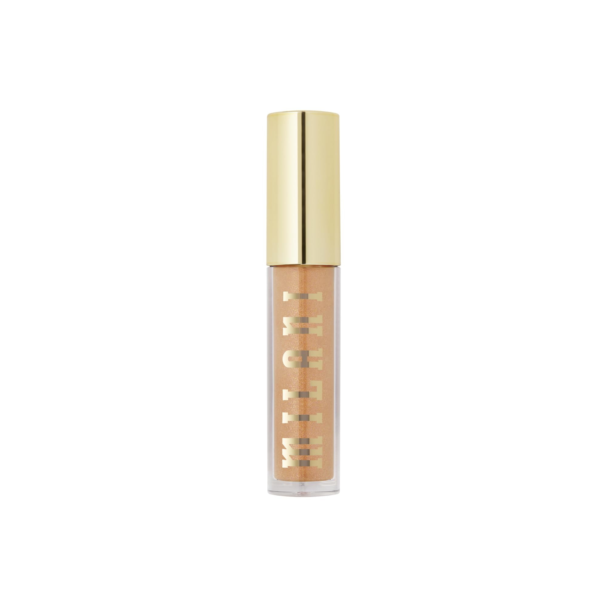Milani Gold Dust packaging close-up shows shade name on cap.