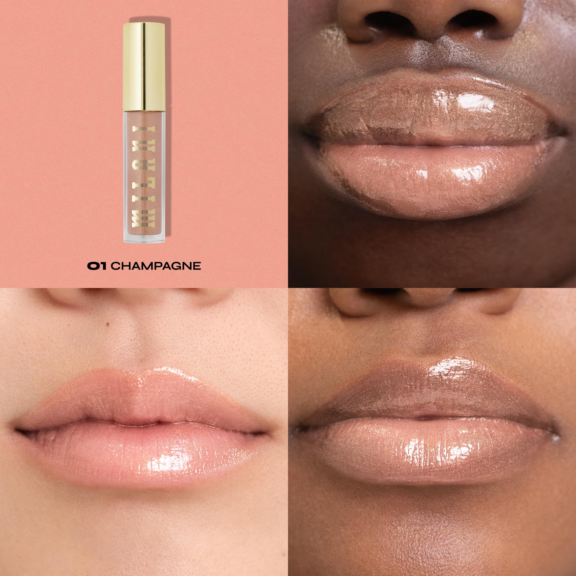 Milani Keep It Full close-up shows creamy texture and high shine