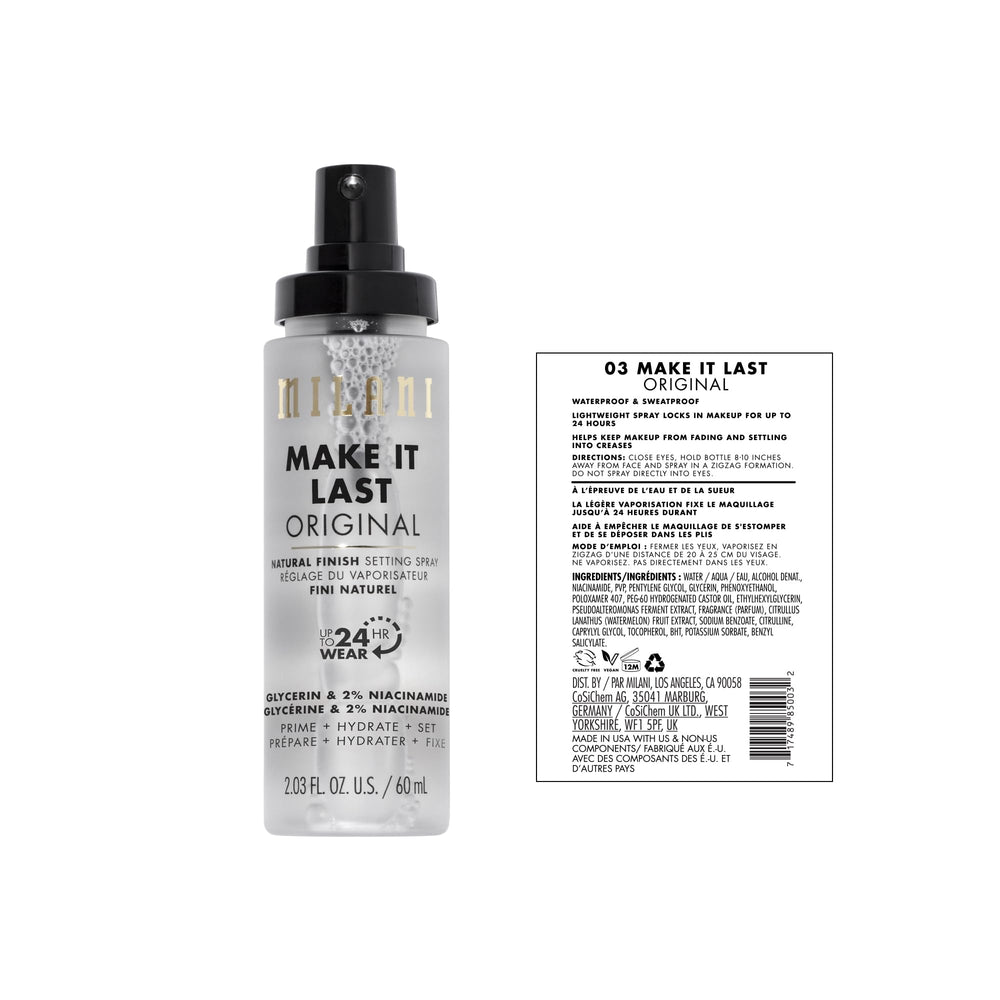 Milani Make It Last Original Natural Finish mist refreshing makeup