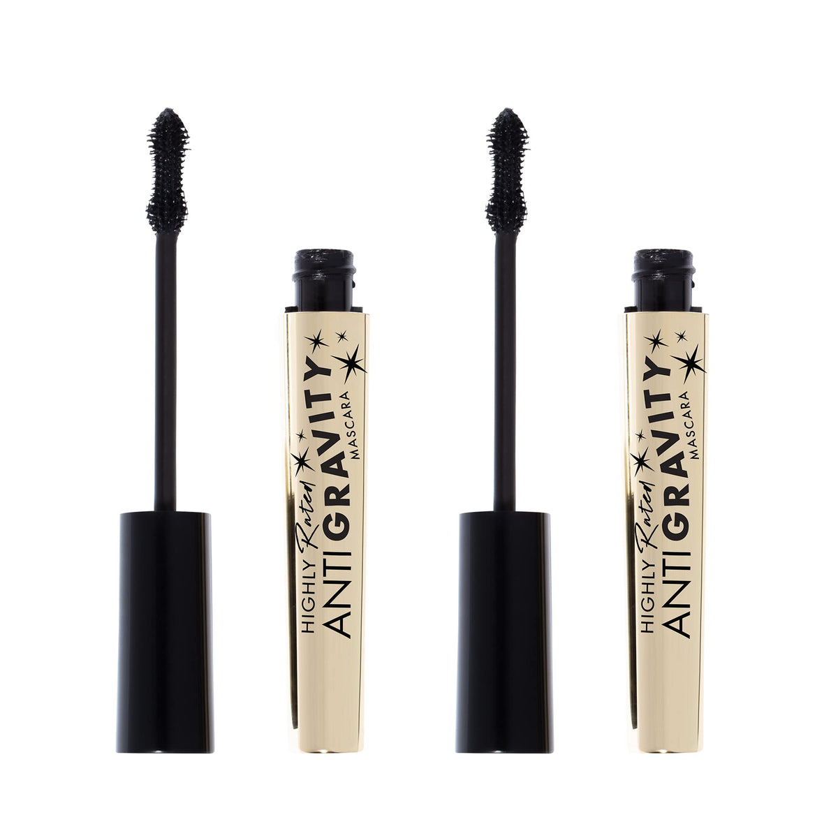 Milani mascara volume-length anti-gravity black swatch showing dramatic lift