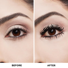 Milani Mascara wand applying to lashes for curling and volumizing daily use