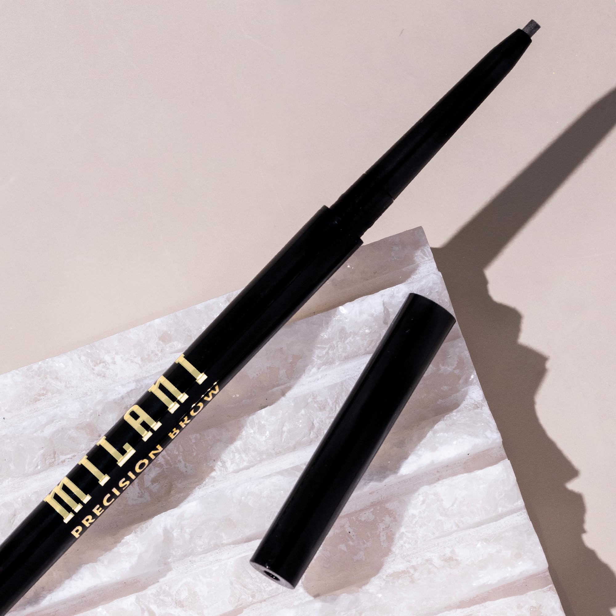 Milani Precision Brow Pencil Ebony waterproof formula provides smudge-proof wear
