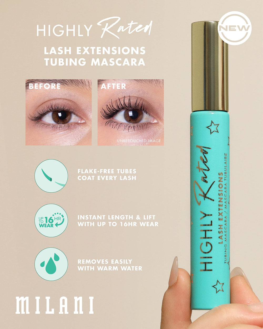 Milani Tubing Mascara 2pack lifestyle shot showcasing value and convenience.