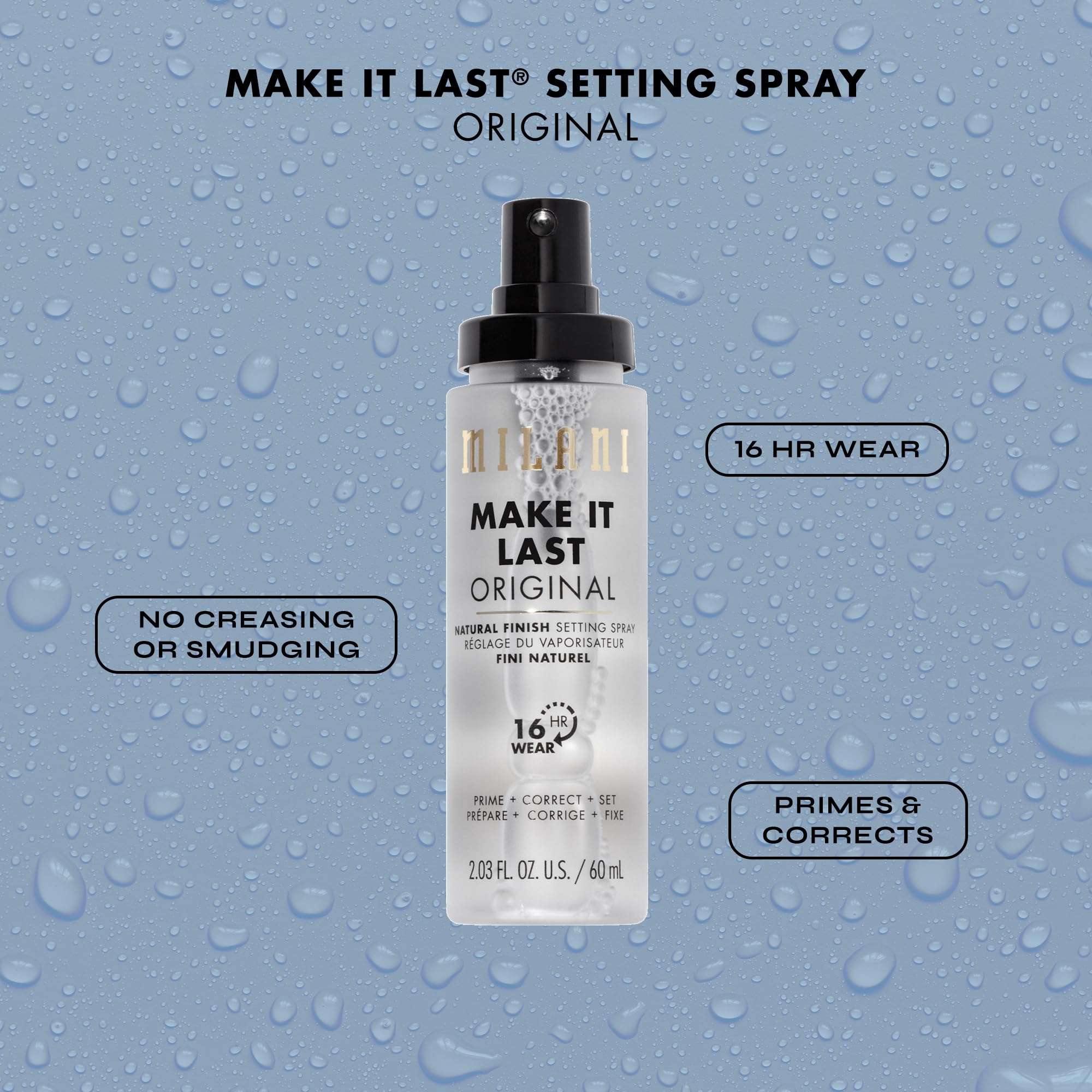 Milani vegan cruelty-free formula primes, hydrates, and illuminates for healthy radiance.