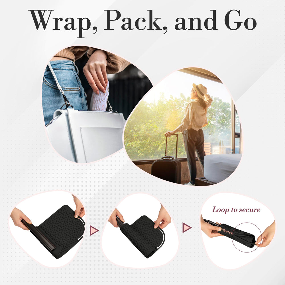 Milaya Beauty durable-anti-slip-surface prevents slipping during styling.
