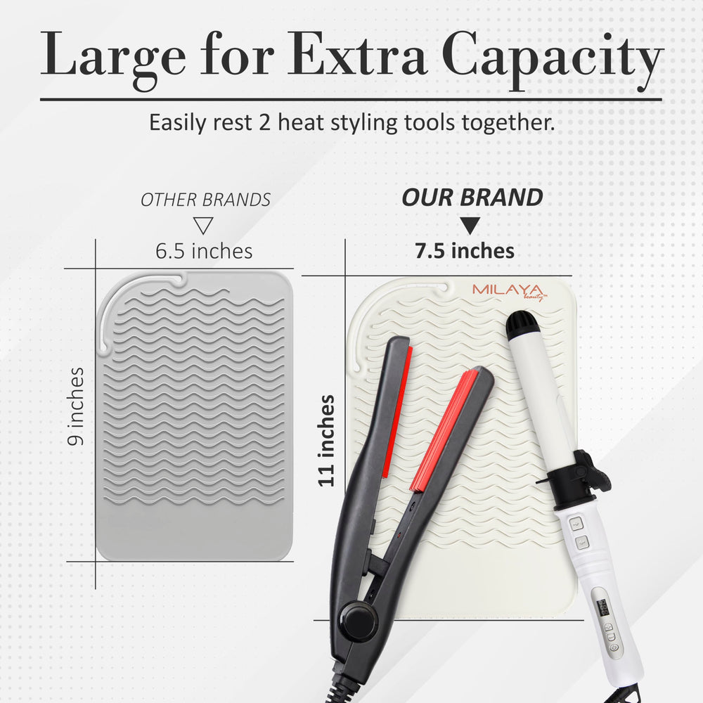Milaya Beauty large 7.5x11 mat providing space for multiple tools