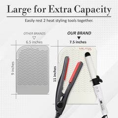 Milaya Beauty large 7.5x11 mat providing space for multiple tools