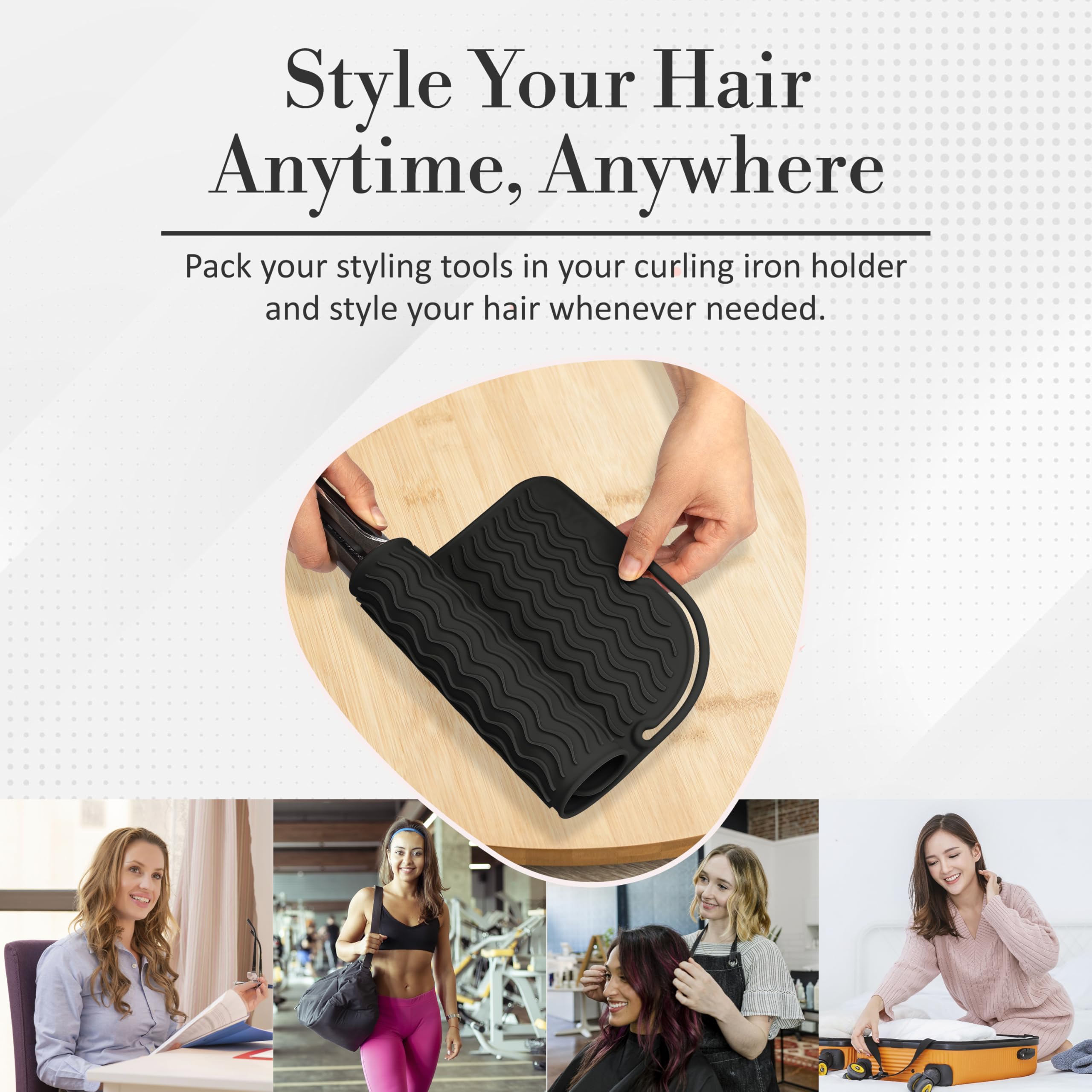 Milaya Beauty stylish-organization-mat adds tidy, heat-safe décor to space.