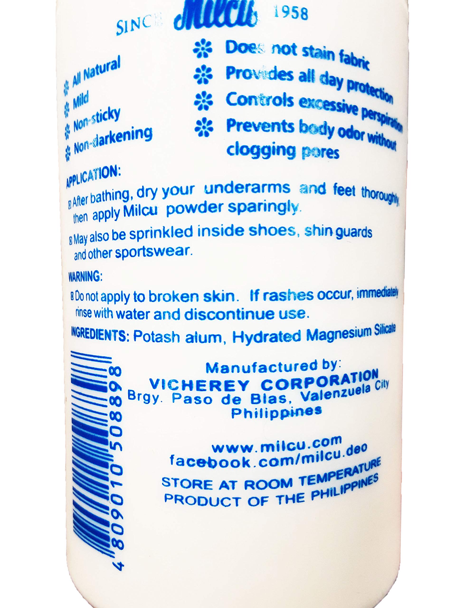 Milcu deodorant powder being applied to underarms for daily comfort.