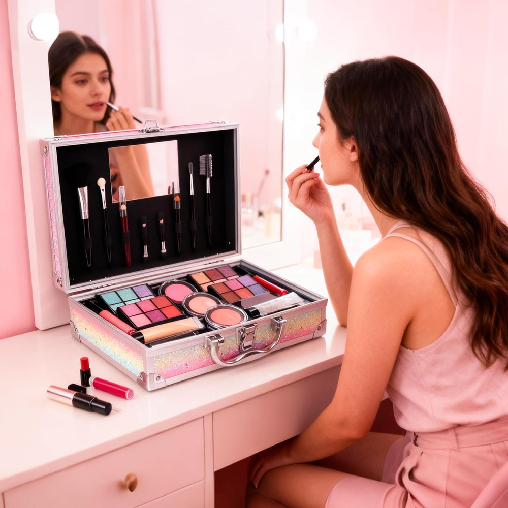Mileonaim makeup kit brushes enable precise, beginner-friendly application
