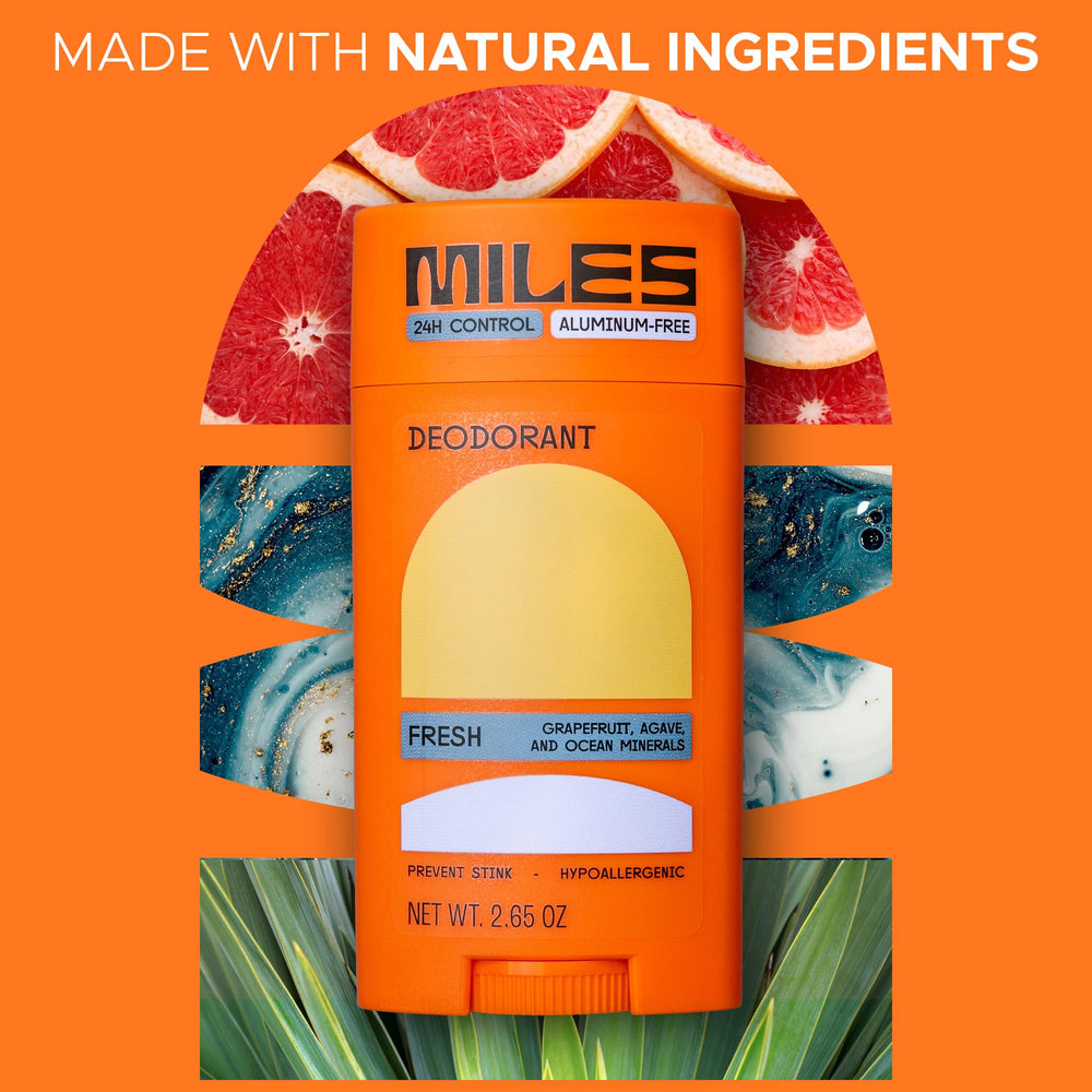 Miles Kids Deodorant family-use scene suggesting suitability for all ages.