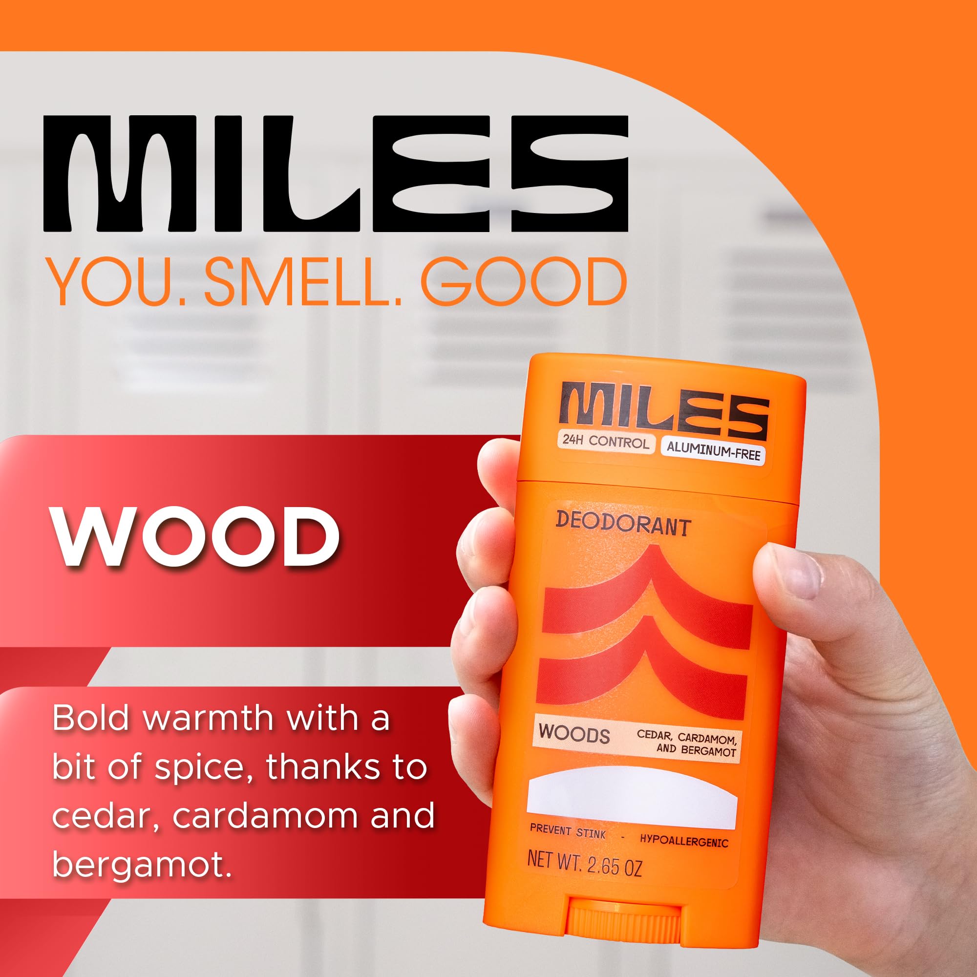 Miles deodorant fragrance close-up showing clean kid-friendly scent