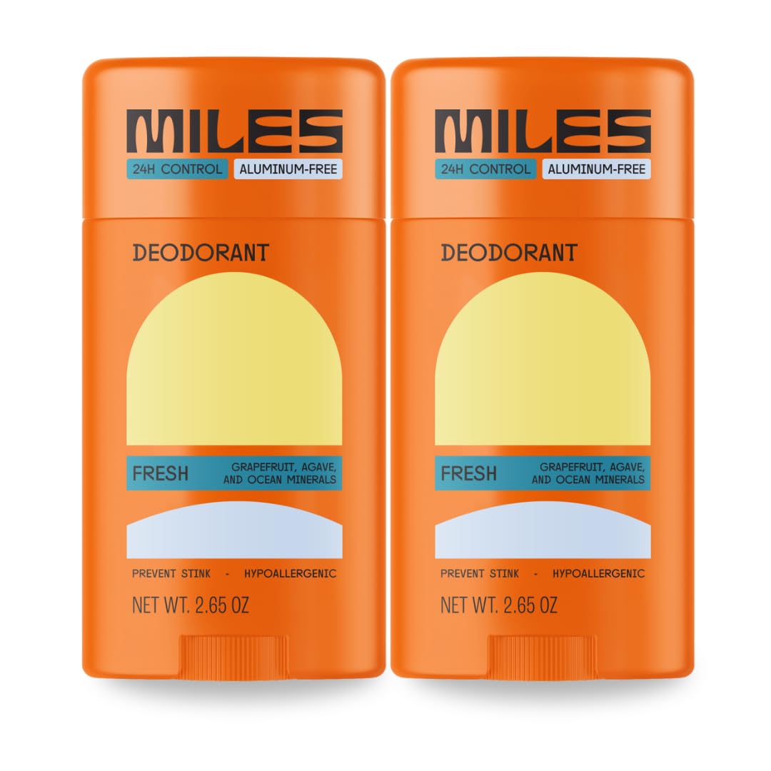 Miles Kids Deodorant pack shot highlights value for families and convenience.