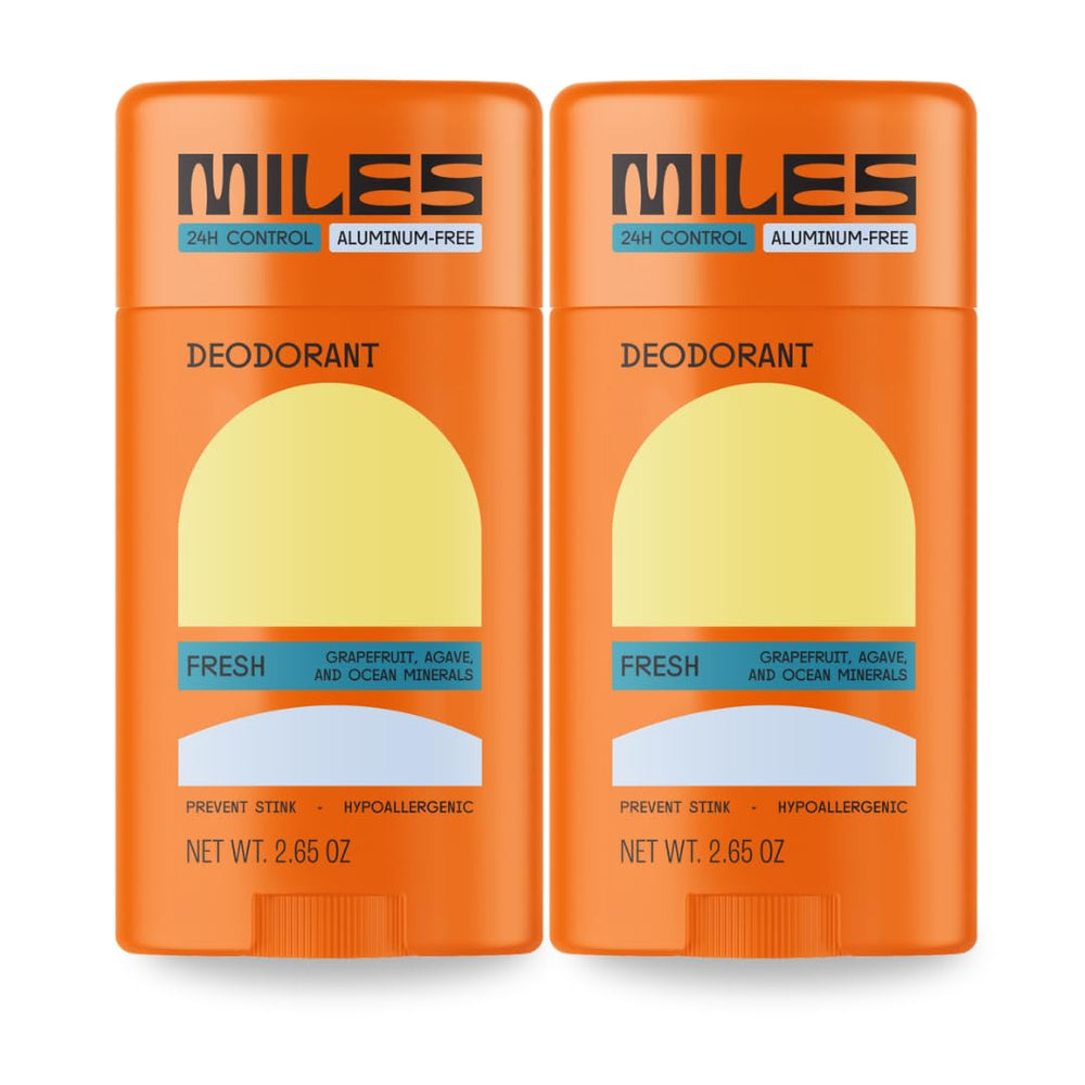 Miles Kids Deodorant pack shot highlights value for families and convenience.