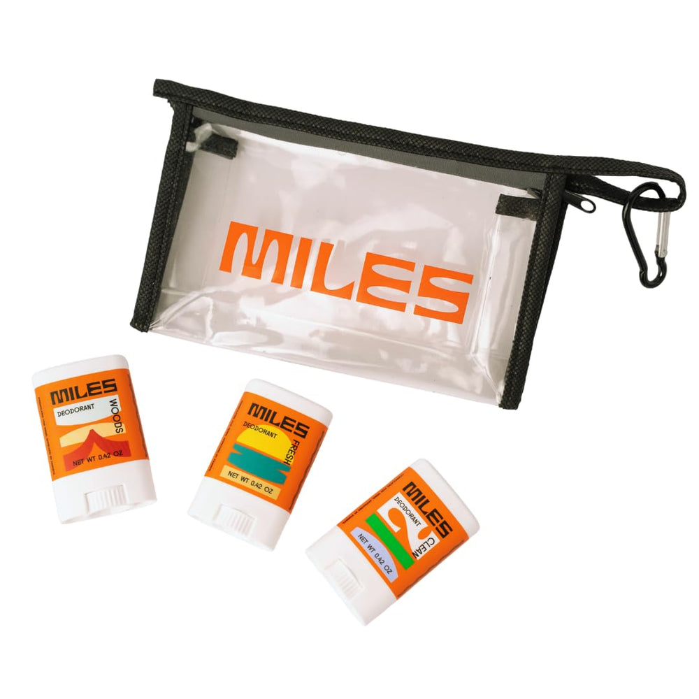 Miles Kids deodorant travel kit front view for on-the-go freshness