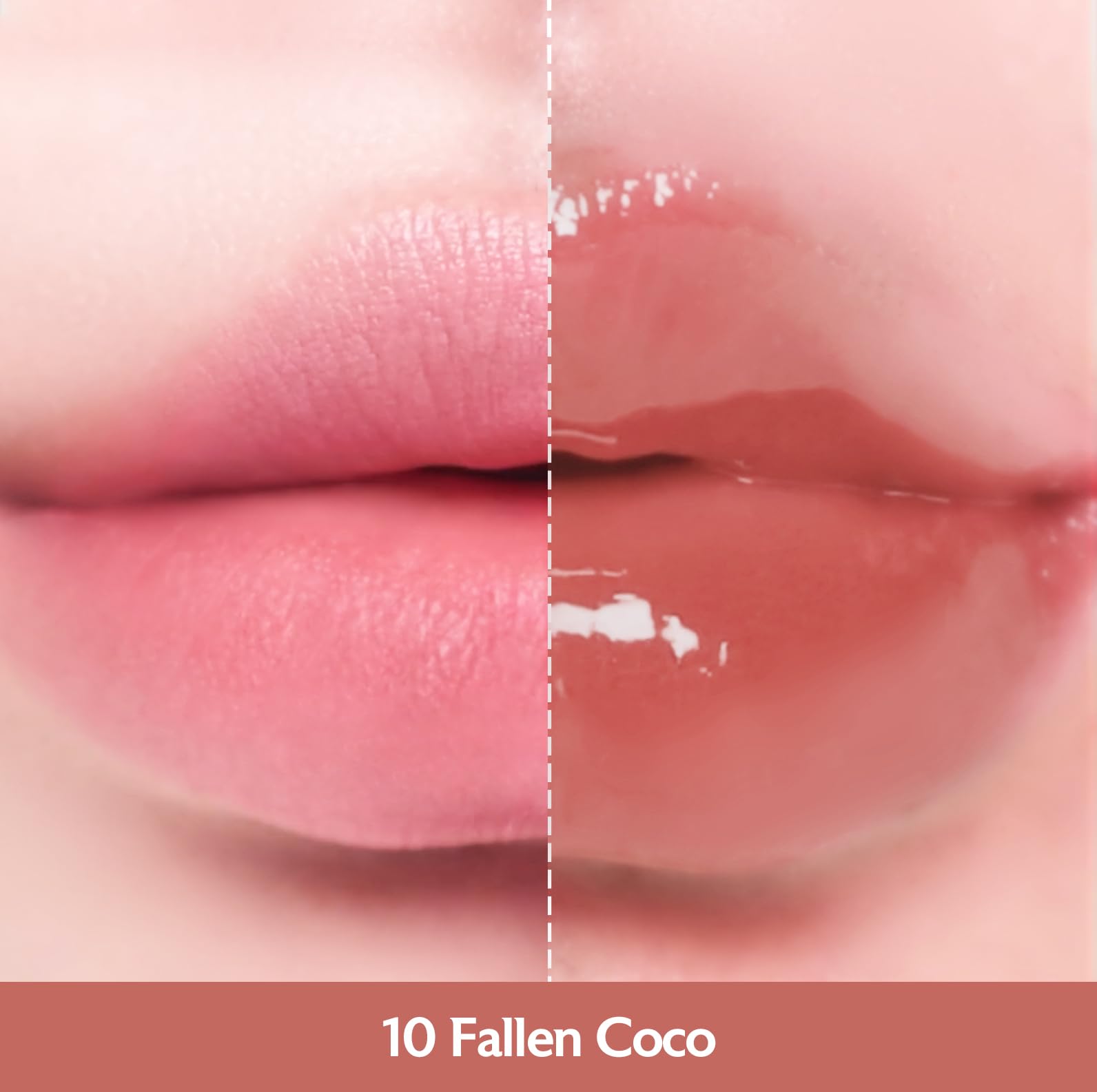 MILKTOUCH Jelly Fit Lip Tint Fallen Coco packaging display emphasizes travel-friendly tube.