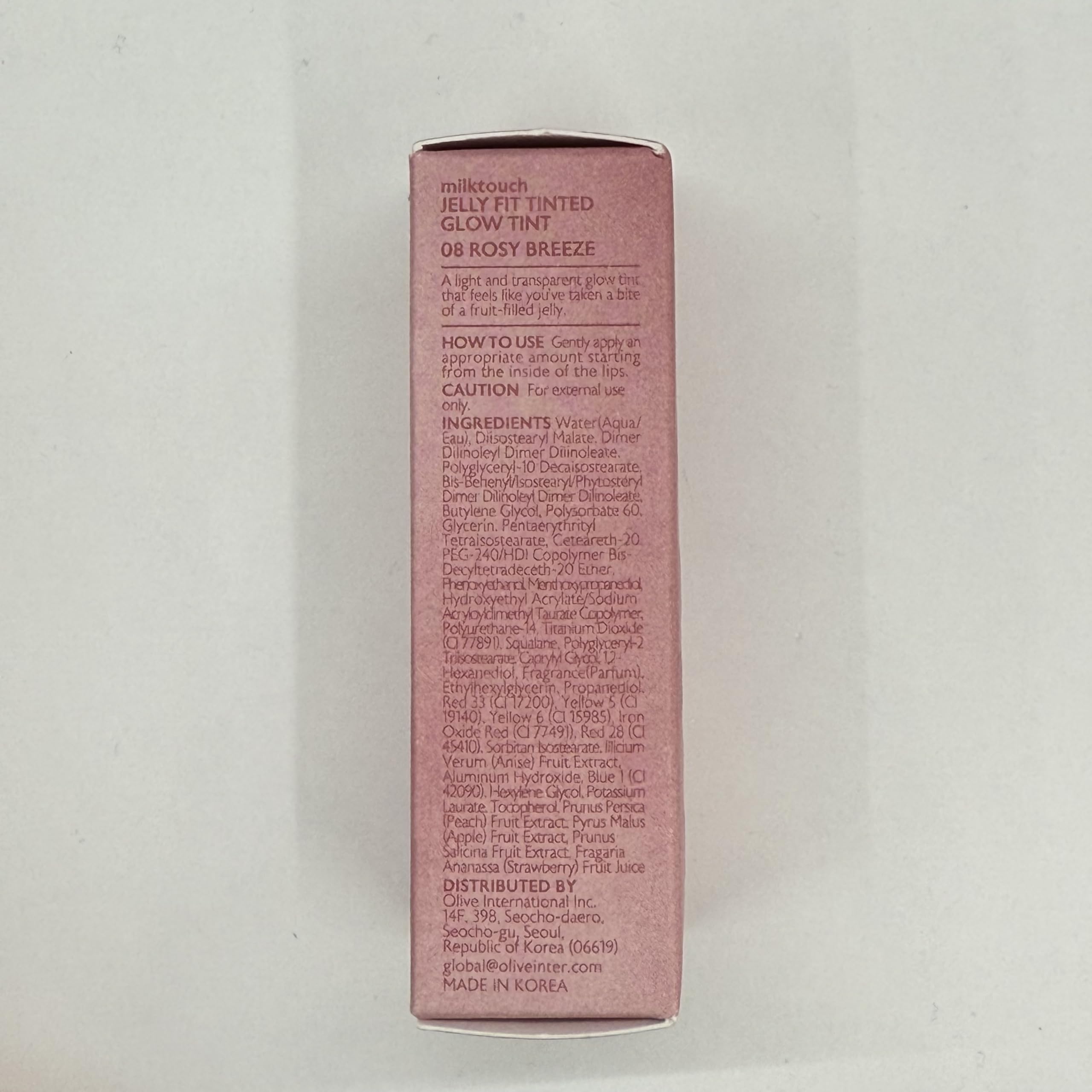 MILKTOUCH Jelly Fit Lip Tint Rosy Breeze gift-packaging ideal for stocking stuffers