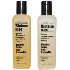 Mill Creek Biotene H-24 Shampoo bottle showcases hydrating formula for daily cleansing.