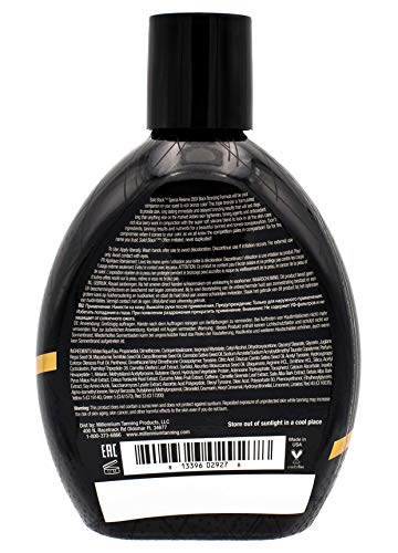 Millennium Tanning Solid Black Special Reserve 200X silicone blend swatch emphasizing smooth, even application