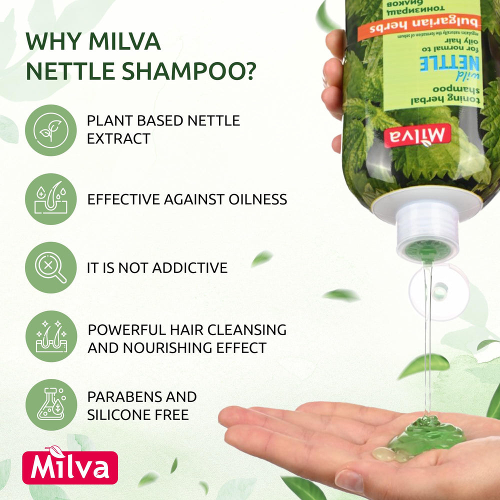 Milva nettle shampoo nettle ingredients balance hair health