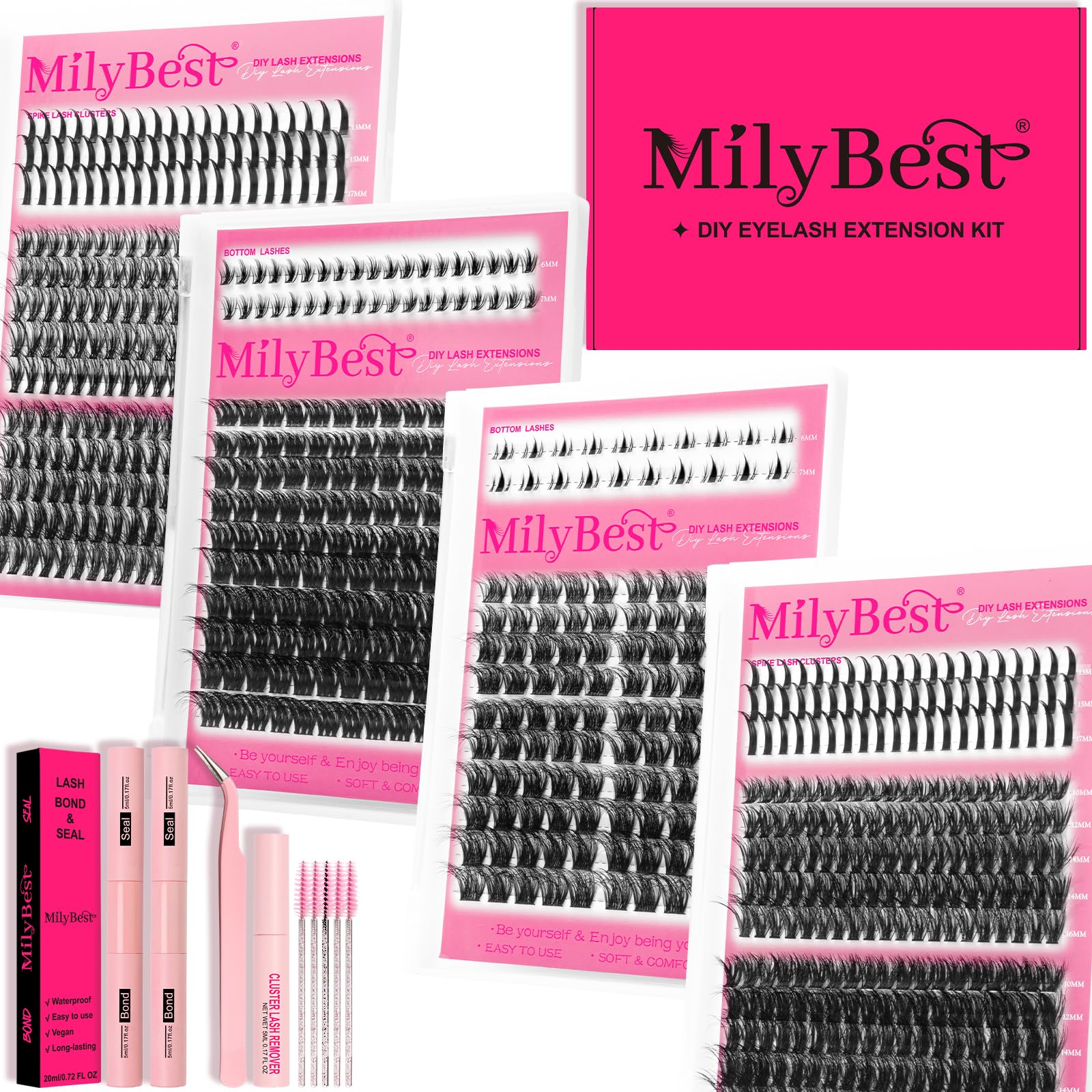 MilyBest 150D density lashes offer dramatic volume for bold looks