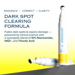 mimmua! Dark Spot Ampoule night application shot illustrating overnight treatment for dark spots