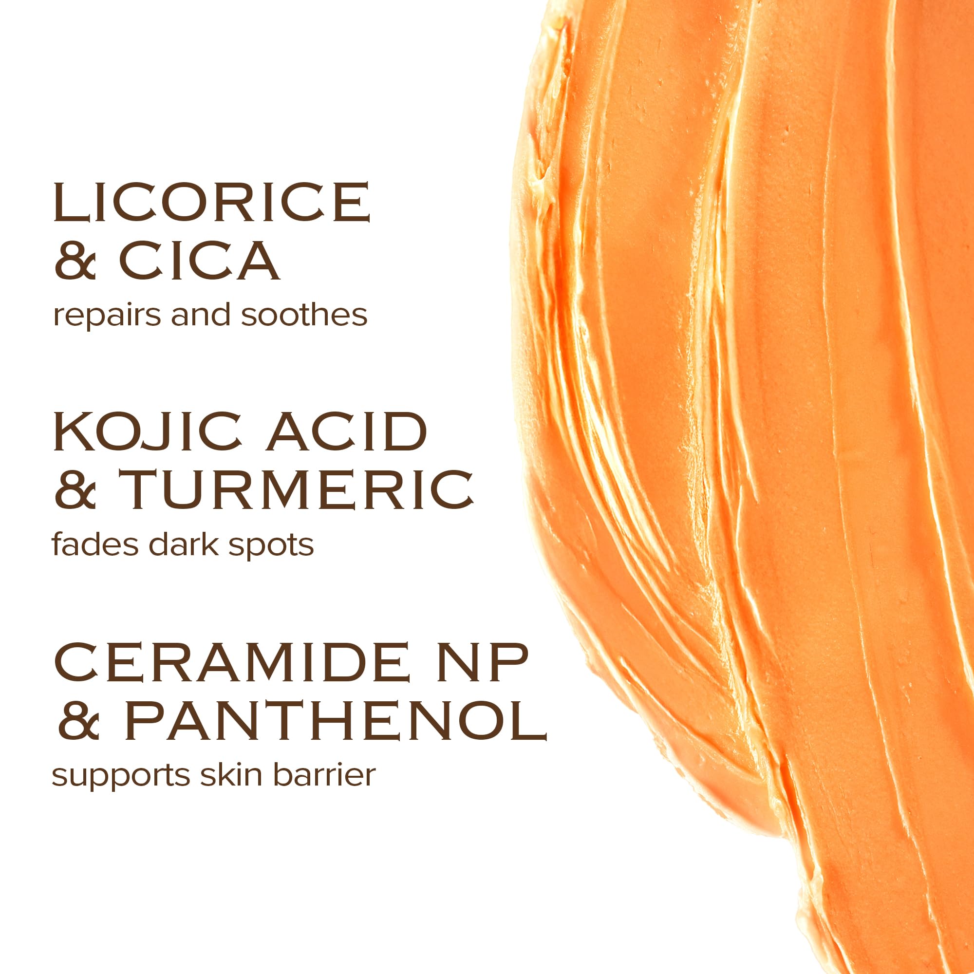 mimmua kojic acid turmeric cleansing creme hydration with ceramides and panthenol